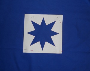 crumb star on blue template
